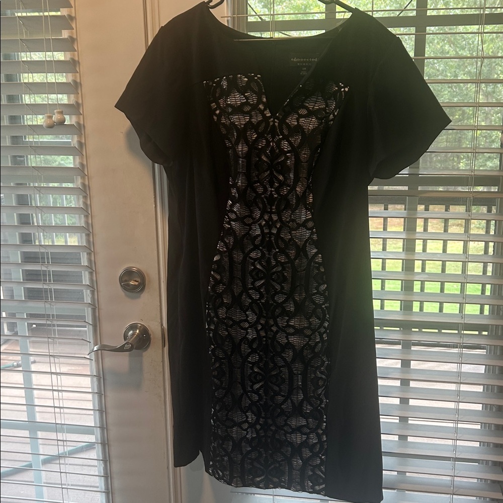 ➰ Connected Woman Apparel Sz 18W Black Lace Dress Worn Twice ➰